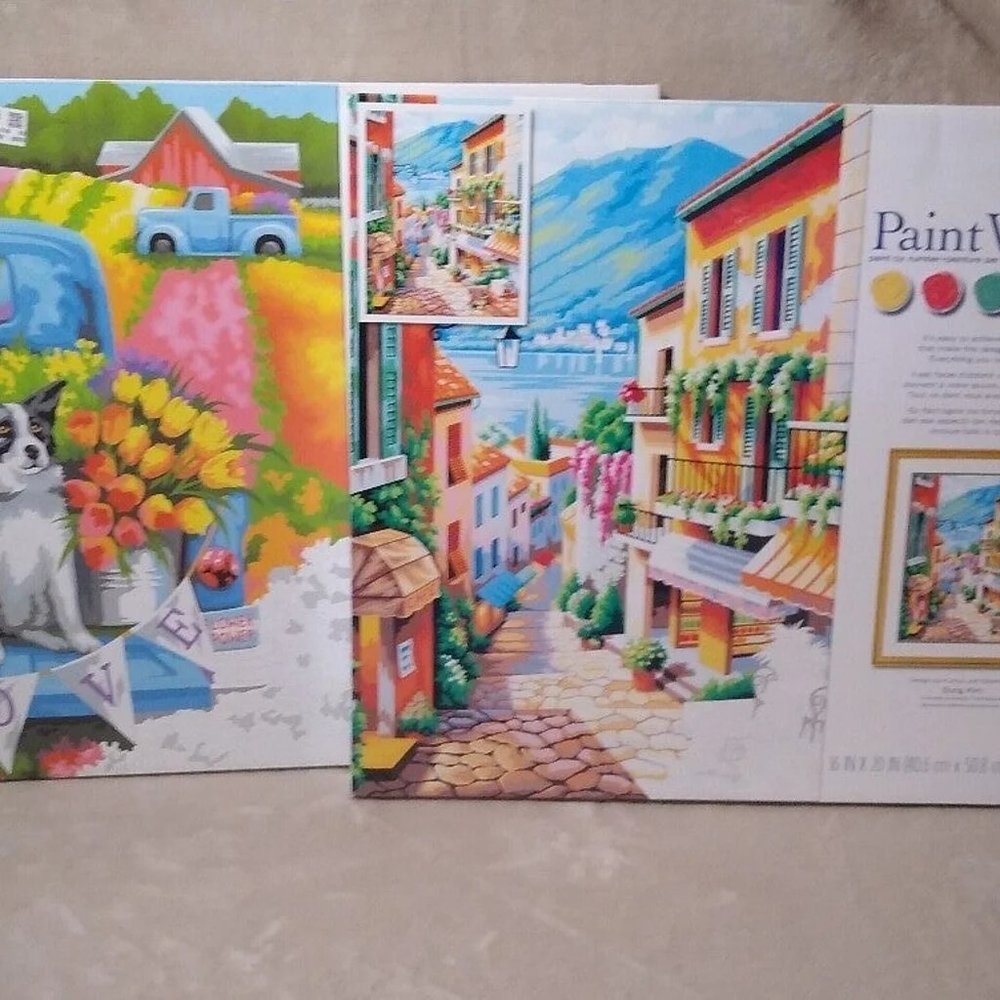 PaintWorks - Paint by Number - Acrylic Paint & Learn to Paint Techniques - 2 Set